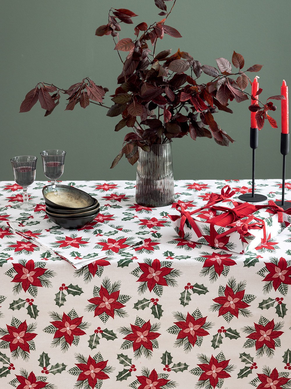 Runner Χριστουγεννιάτικο Palamaiki CC101 Λευκό 45x140