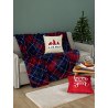 Κουβέρτα Fleece Μονή Palamaiki Claus Μπλε 160x220