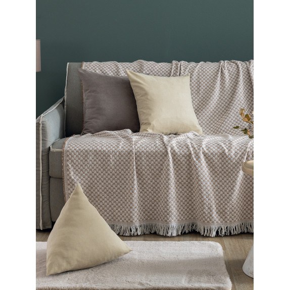 Μαξιλαροθήκη Διακόσμησης Palamaiki AS103 Moka 45x45