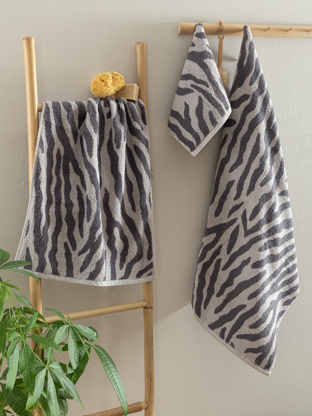 Πετσέτα Προσώπου Palamaiki Zeb Grey 50x90