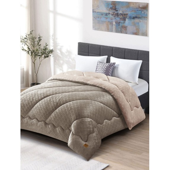 Κουβερτοπάπλωμα Υπέρδιπλο Madi Lunora Κρεμ 220x240