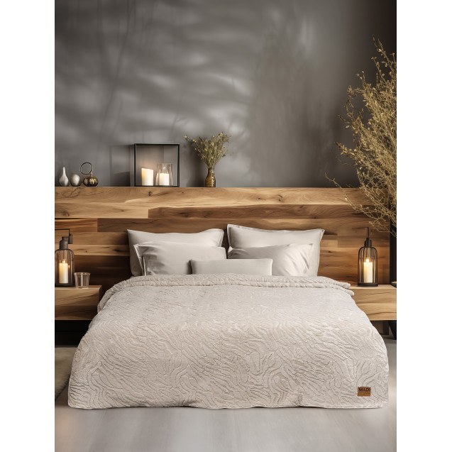 Κουβέρτα Μονή με Γούνα Madi Zanoria Μπεζ 160x220