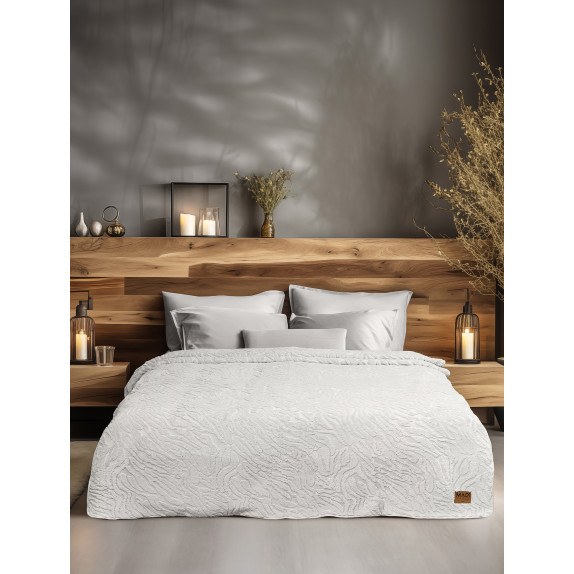 Κουβέρτα Υπέρδιπλη με Γούνα Madi Zanoria Λευκό 220x240