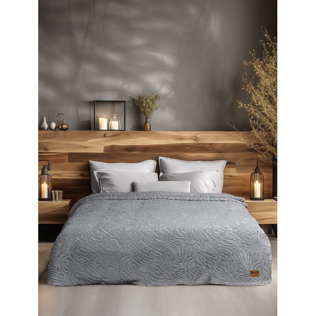 Κουβέρτα Μονή με Γούνα Madi Zanoria Γκρι 160x220