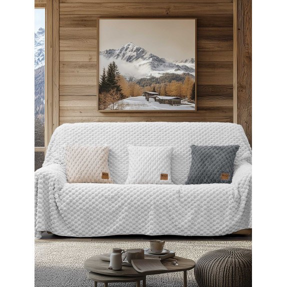 Ριχτάρι Διθέσιου Madi Maisony Λευκό 180x250