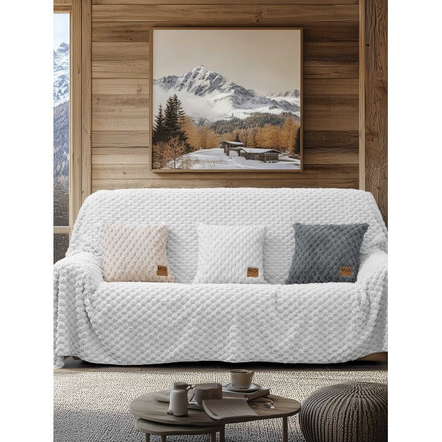 Ριχτάρι Τριθέσιου Madi Maisony Λευκό 180x300