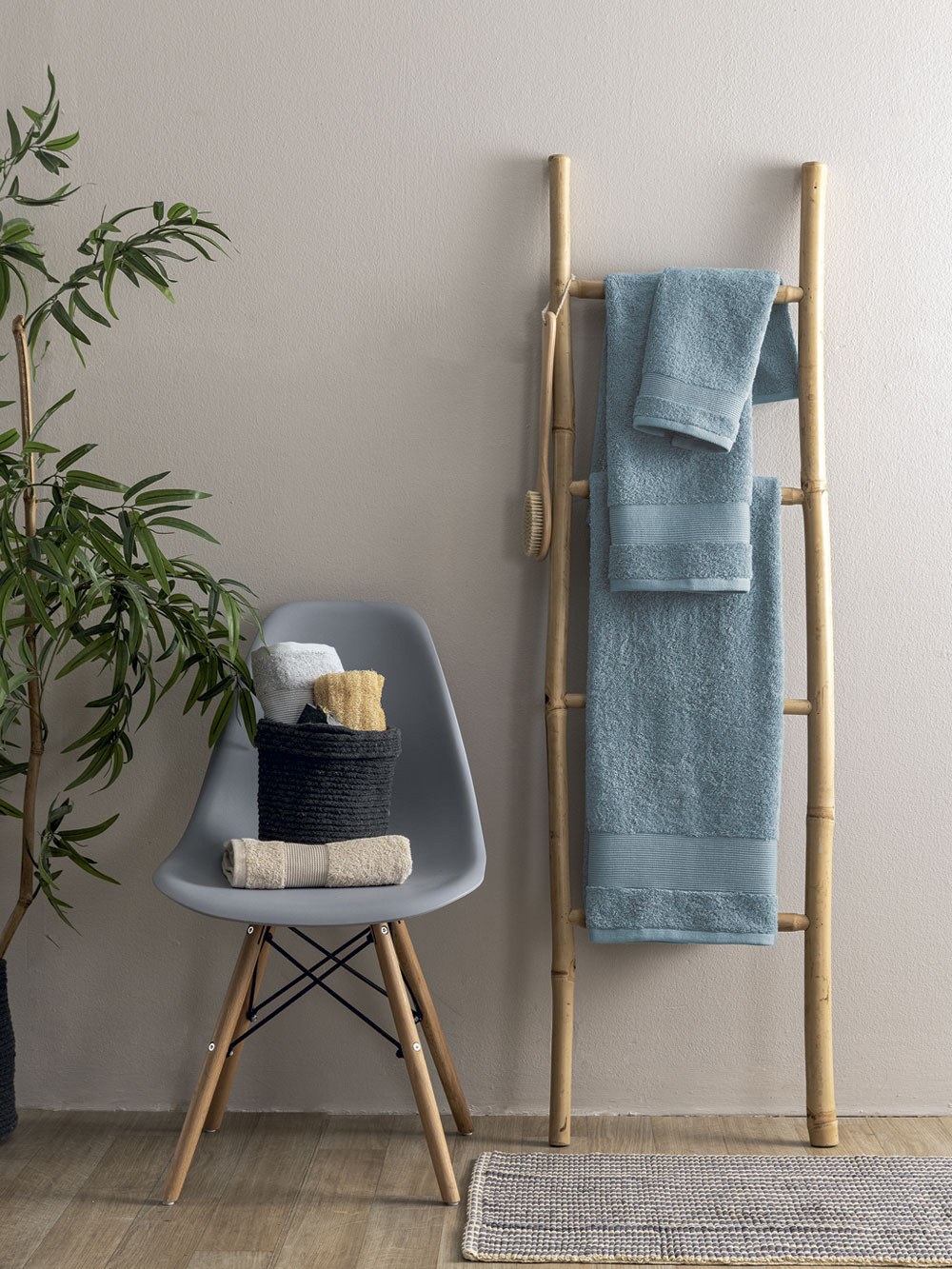 Σετ Πετσέτες 3 Τεμαχίων Palamaiki Naya Sky 30x50,50x90,