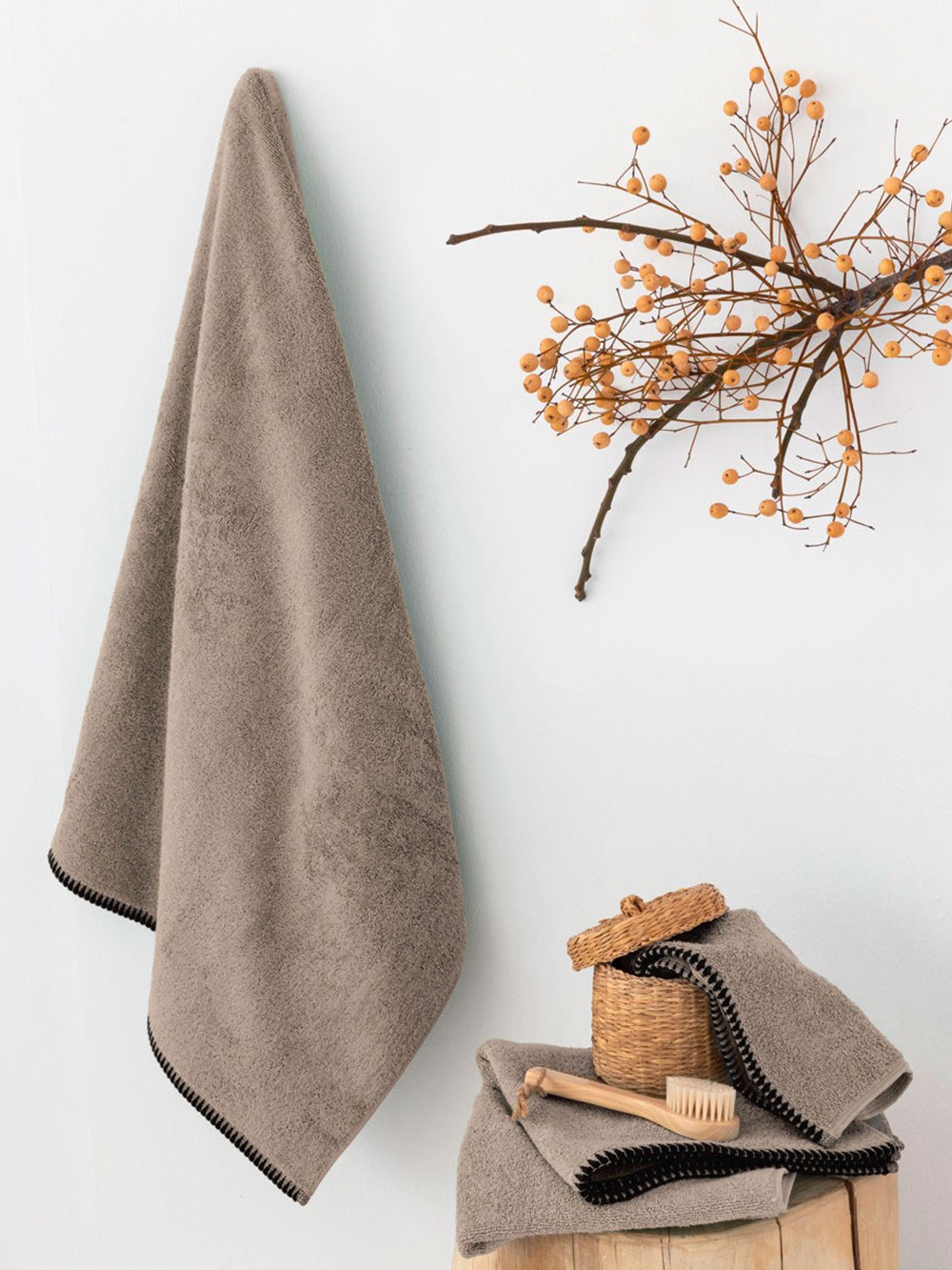 Πετσέτα Προσώπου Palamaiki Brooklyn Moka 50x90