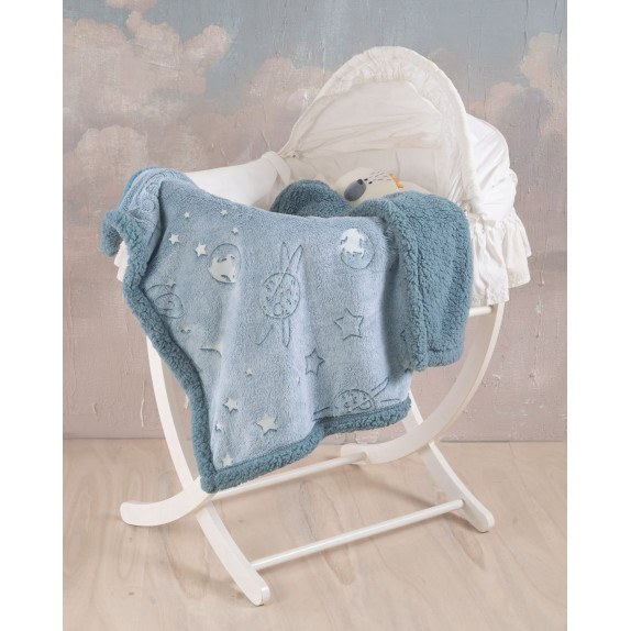 Κουβέρτα Αγκαλιάς Με Γούνα Sherpa Φωσφοριζέ Rythmos...