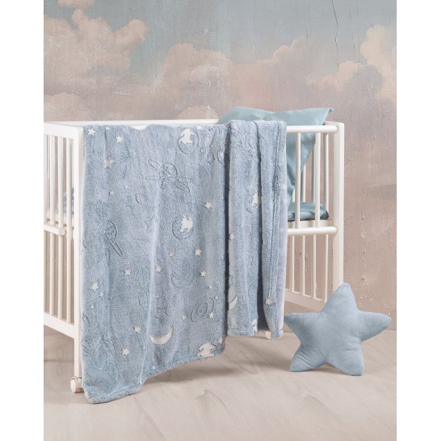 Κουβέρτα Fleece Φωσφοριζέ Κούνιας Rythmos...