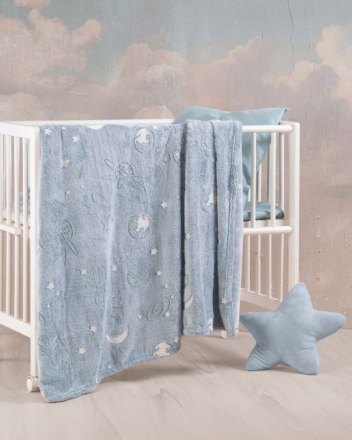 Κουβέρτα Fleece Φωσφοριζέ Κούνιας Rythmos Oddity 110x140