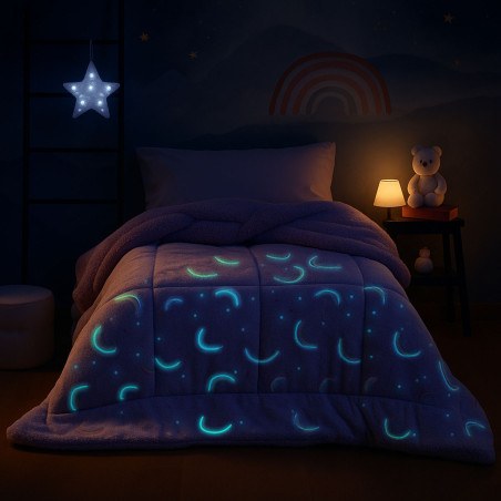 Κουβέρτα Fleece Φωσφοριζέ Κούνιας Rythmos Oddity 110x140