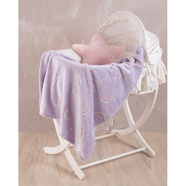 Κουβέρτα Αγκαλιάς Με Γούνα Sherpa Φωσφοριζέ...