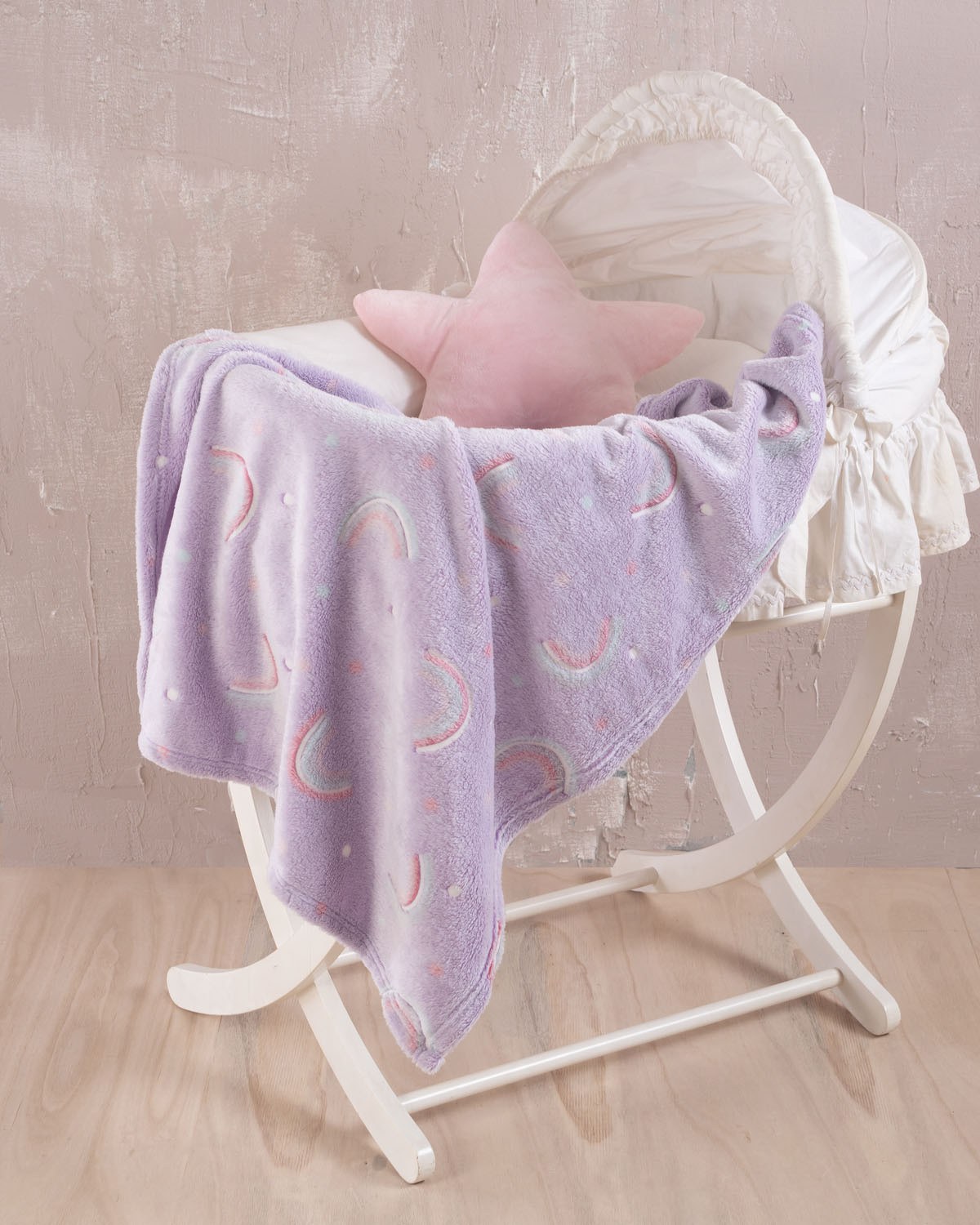 Κουβέρτα Fleece Φωσφοριζέ Αγκαλιάς Rythmos Nelie 80x110