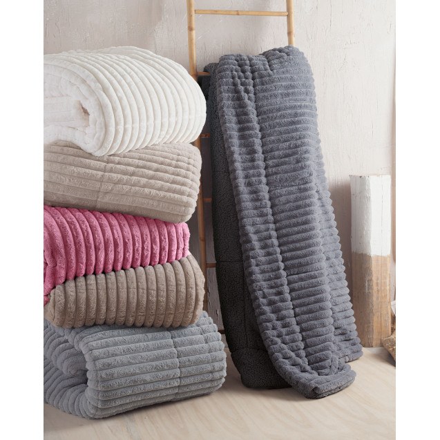 Κουβερτοπάπλωμα Μονό Rythmos Butter Ροζ 160x220