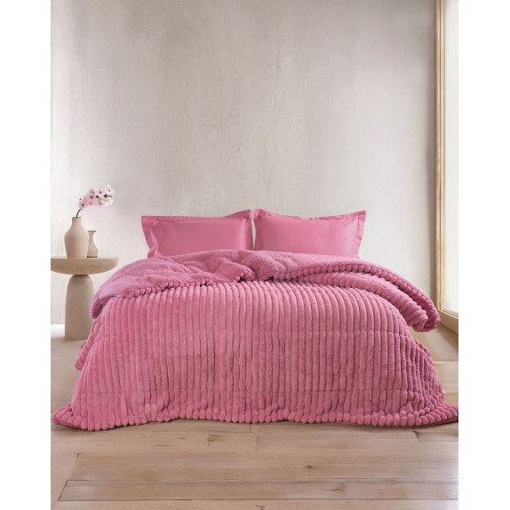 Κουβερτοπάπλωμα Υπέρδιπλο Rythmos Butter Ροζ 220x240