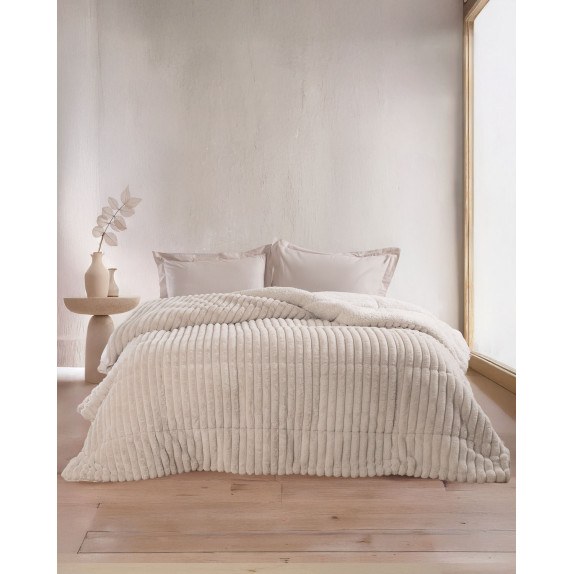 Κουβερτοπάπλωμα Μονό Rythmos Butter Εκρου 160x220