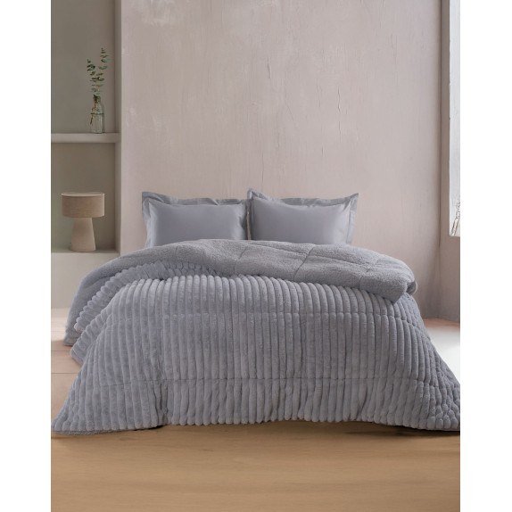 Κουβερτοπάπλωμα Υπέρδιπλο Rythmos Butter Γκρι Ανοιχτο...