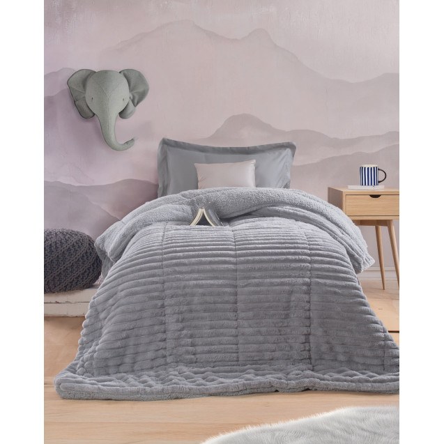 Κουβερτοπάπλωμα Υπέρδιπλο Rythmos Butter Γκρι...
