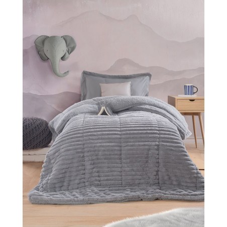 Κουβερτοπάπλωμα Υπέρδιπλο Rythmos Butter Γκρι Ανοιχτο 220x240