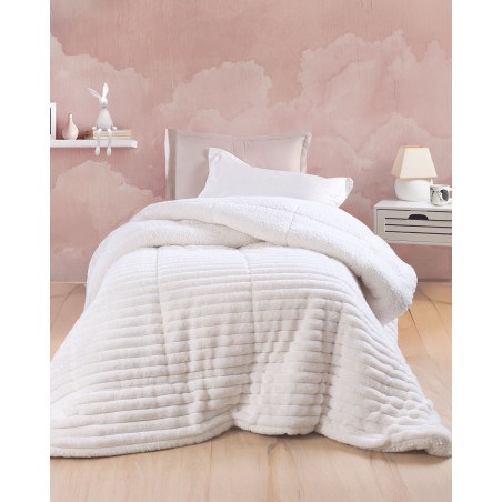 Κουβερτοπάπλωμα Υπέρδιπλο Rythmos Butter Λευκο 220x240