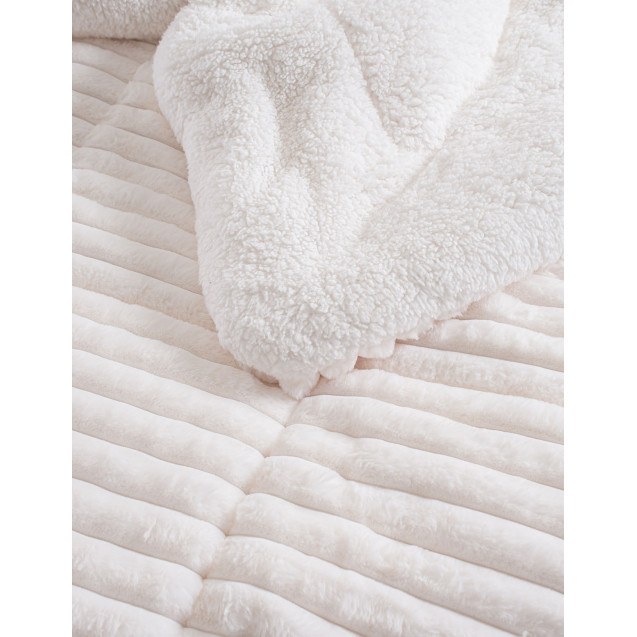 Κουβερτοπάπλωμα Υπέρδιπλο Rythmos Butter Λευκο...