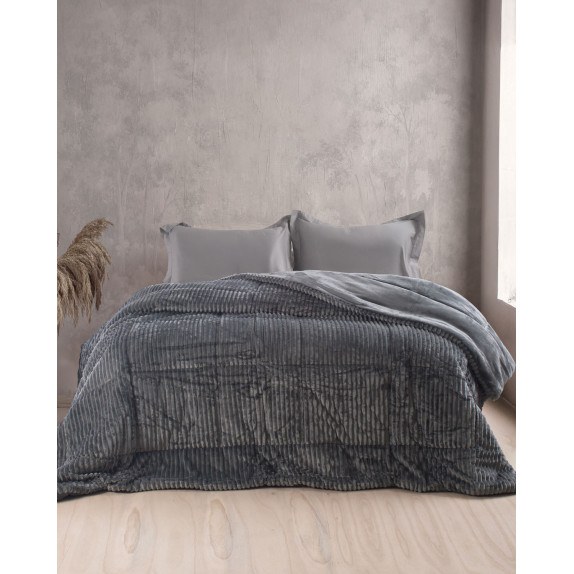 Κουβερτοπάπλωμα Υπέρδιπλο Rythmos Etoile Γκρι 220x240