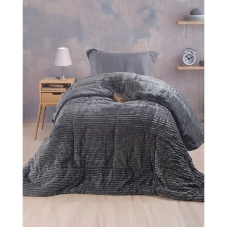 Κουβερτοπάπλωμα Υπέρδιπλο Rythmos Etoile Γκρι 220x240