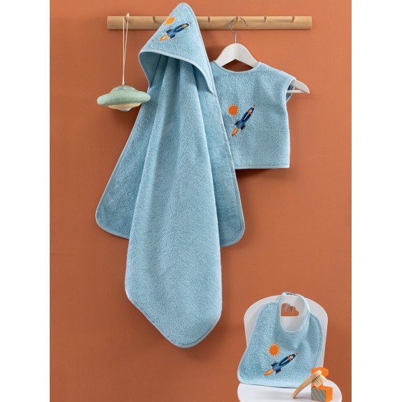 Σετ Λουτρου Βρεφικο Palamaiki BJ569 Ροζ 37x40,20x25,75x75