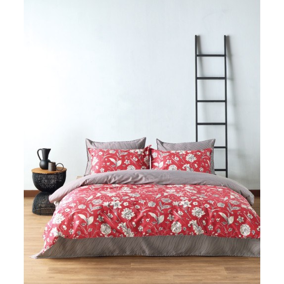 Σετ Παπλωματοθήκη Υπέρδιπλη 3 Τεμαχίων Kentia Alida 17...