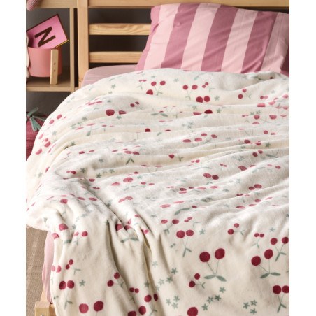 Παιδική Κουβέρτα Fleece Μονή Kentia Cherry  160x220
