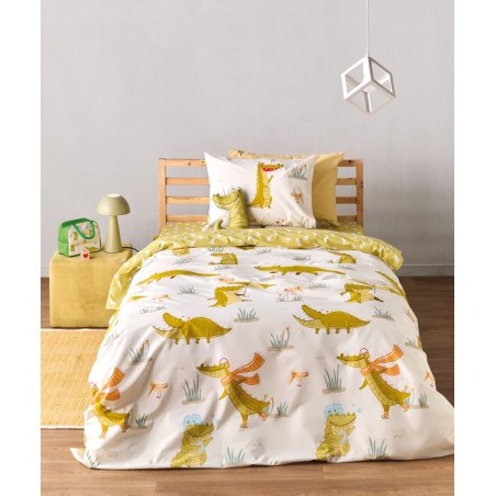 Σετ Παιδική Παπλωματοθήκη Ημίδιπλη 2 Τεμαχίων Kentia Cocordilo 185x245