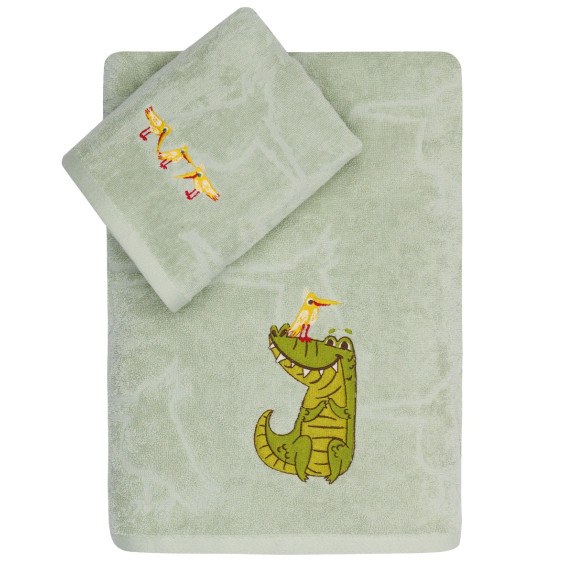 Σετ Βρεφικές Πετσέτες 2 Τεμαχίων Kentia Cocordilo...