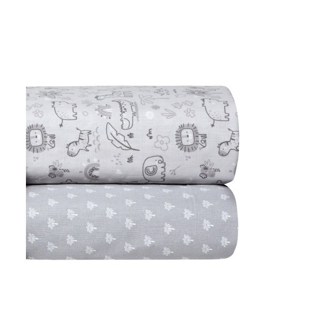 Σετ Σεντόνια Λίκνου 2 Τεμαχίων Kentia Cungo 60x120