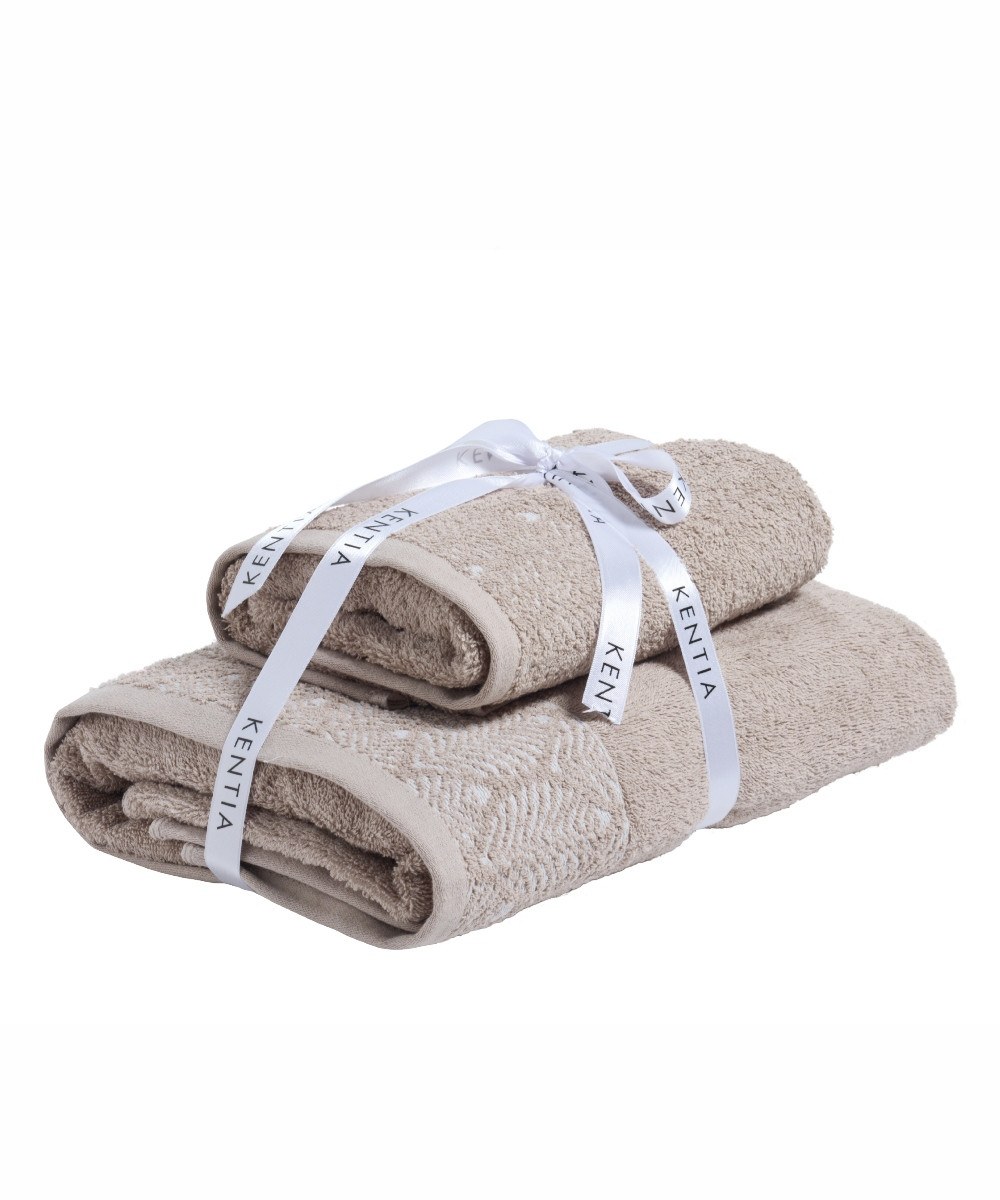 Σετ Πετσέτες 2 Τεμαχίων Kentia Lela 26 70x140,50x90