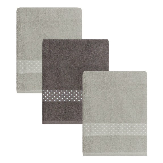 Σετ Πετσέτες Προσώπου 3 Τεμαχίων Kentia Manuel 22 50x90