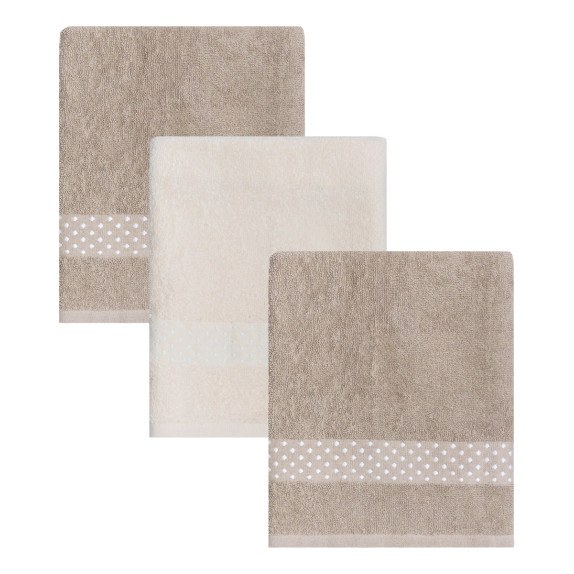 Σετ Πετσέτες Προσώπου 3 Τεμαχίων Kentia Manuel 26 50x90