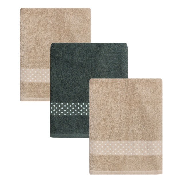 Σετ Πετσέτες Προσώπου 3 Τεμαχίων Kentia Manuel...