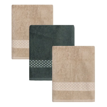 Σετ Πετσέτες Προσώπου 3 Τεμαχίων Kentia Manuel 34 50x90