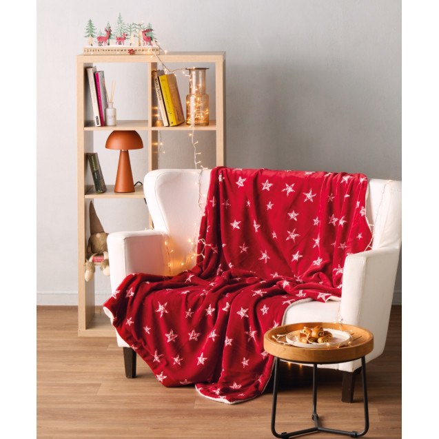 Χριστουγεννιάτικη Κουβέρτα Καναπέ Kentia Snow...