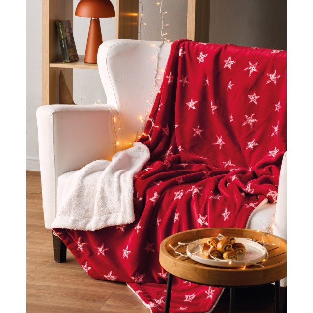 Χριστουγεννιάτικη Κουβέρτα Καναπέ Kentia Snow...