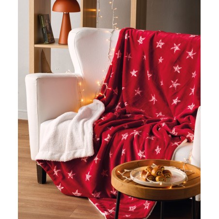 Χριστουγεννιάτικη Κουβέρτα Καναπέ Kentia Snow 251 130x170