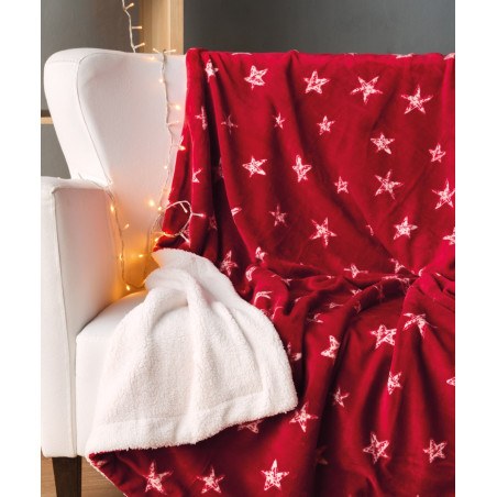 Χριστουγεννιάτικη Κουβέρτα Καναπέ Kentia Snow 251 130x170