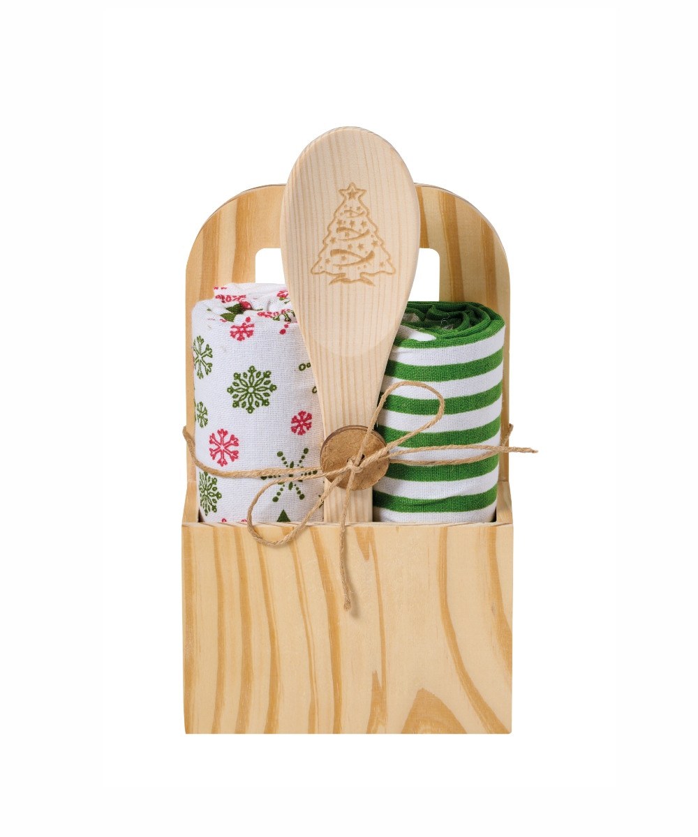 Σετ Χριστουγεννιάτικες Πετσέτες Κουζίνας 3 Τεμαχίων Kentia Snow 2520 40x70