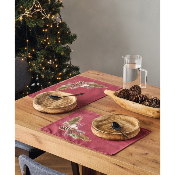 Σετ Χριστουγεννιάτικα Σουπλά 4 Τεμαχίων Kentia Snow 253...