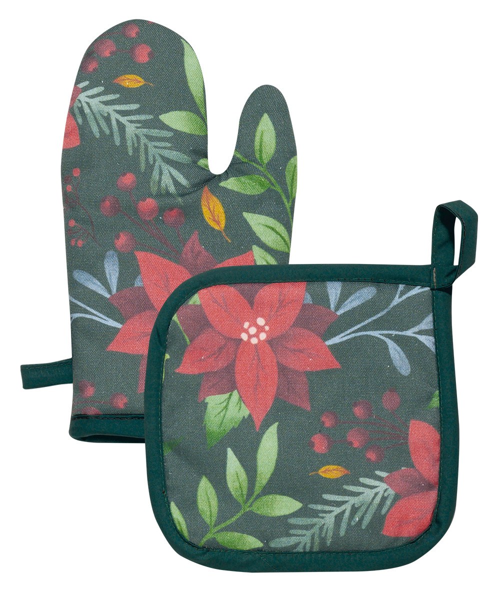 Χριστουγεννιάτικο Σετ Γάντι και Πιάστρα Κουζίνας Kentia Snow 254