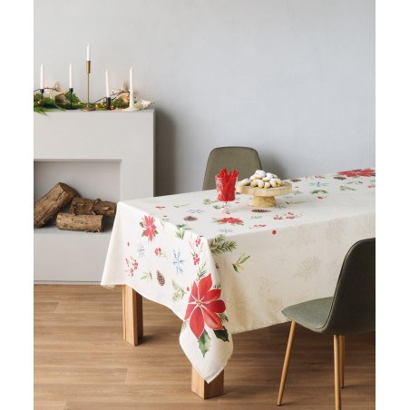 Χριστουγεννιάτικο Τραπεζομάντηλο Kentia Snow 254 135x180