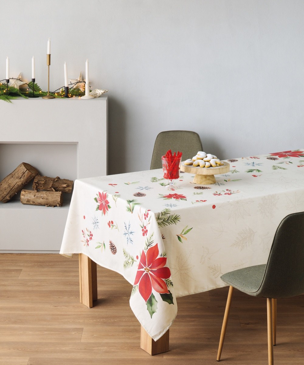 Χριστουγεννιάτικο Τραπεζομάντηλο Kentia Snow 254 135x18