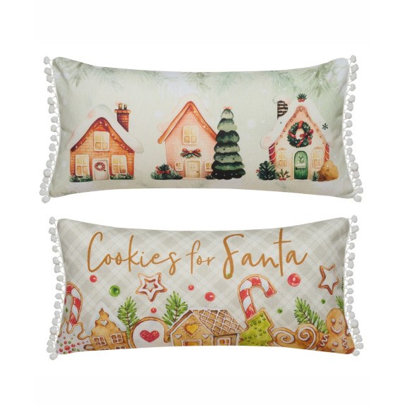 Χριστουγεννιάτικο Μαξιλάρι Διακόσμησης Kentia Snow 256 30x60