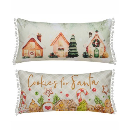 Χριστουγεννιάτικο Μαξιλάρι Διακόσμησης Kentia Snow 256 30x60